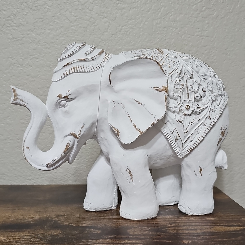 White Elephant Figurine
